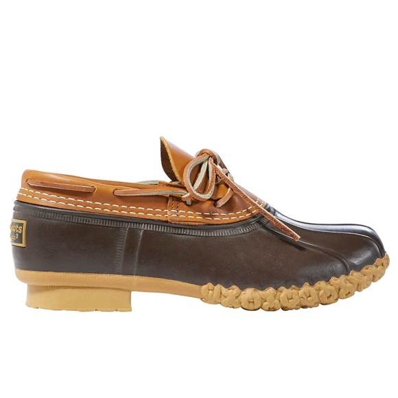 L.L. BEAN • Duck Boots Rubber Moc Tan Brown Ankle Bean Boots Size 8